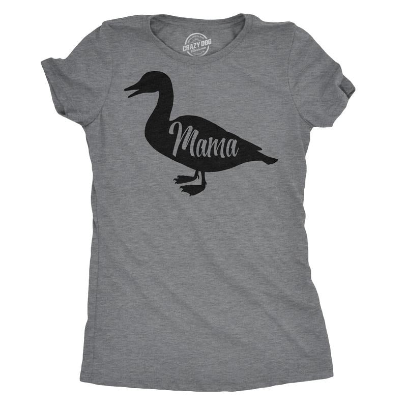 Womens Mama Duck T Shirt Cute Bird mom gift for Pet Owner or Lover Funny Womens T Shirts Cute Slimming Top Comfortable...