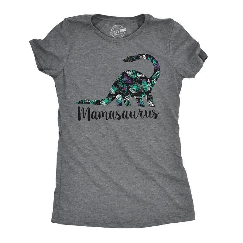 Womens Mamasaurus Dinosaur Mom T Shirt Gift for Mothers Day Funny Cool Graphic Funny Womens T Shirts Cute Slimming Top...