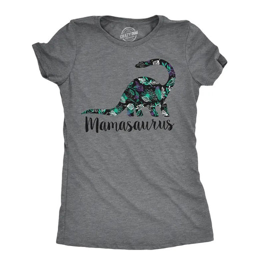 Womens Mamasaurus Dinosaur Mom T Shirt Gift for Mothers Day Funny Cool Graphic Funny Womens T Shirts Cute Slimming Top...