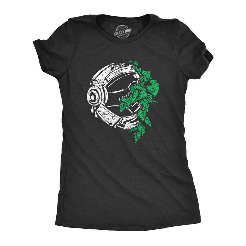 Womens Plant Astronaut T Shirt Funny Cool Space Explorer Nature Lover Tee For Ladies Funny Womens T Shirts Cute Slimming...