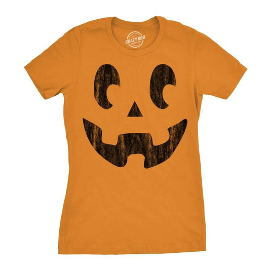 Womens Side Eye Steve Pumpkin T Shirt Funny Halloween Jack O Lantern Weird Smile Tee For Ladies Funny Womens T Shirts...