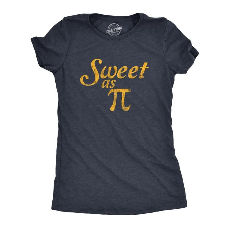 Womens Sweet As Pi T Shirt Funny Nerdy Math Problem Graphic Novelty Tee Funny Womens T Shirts Cute Slimming Top...