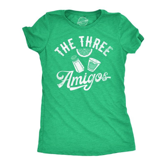 Womens The Three Amigos Funny T Shirt Sarcastic Drinking Graphic Tee for Ladies Funny Womens T Shirts Cute Slimming Top...