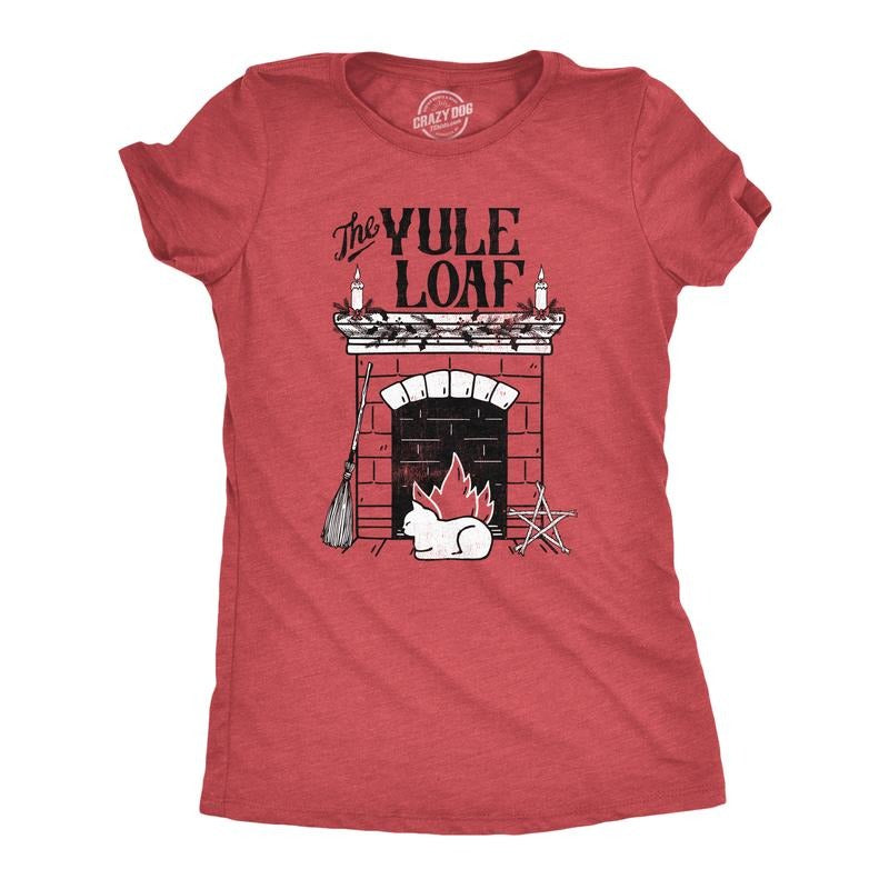 Womens The Yule Loaf T Shirt Funny Xmas Kitten Lovers Tee For Ladies Funny Womens T Shirts Cute Slimming Top Comfortable...