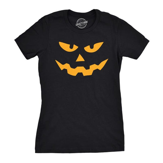 Womens Triangle Nose Pumpkin Face Funny Fall Halloween Spooky T shirt Funny Womens T Shirts Cute Slimming Top Comfortable...