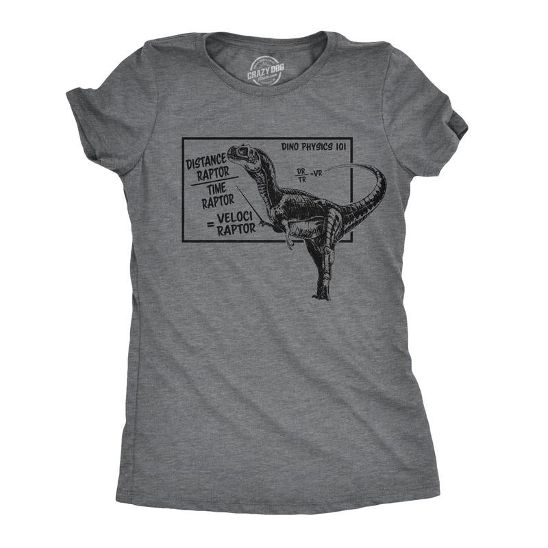 Womens Velociraptor T shirt Cute Funny Dinosaur Cool Graphic Tee For Ladies Funny Womens T Shirts Cute Slimming Top...