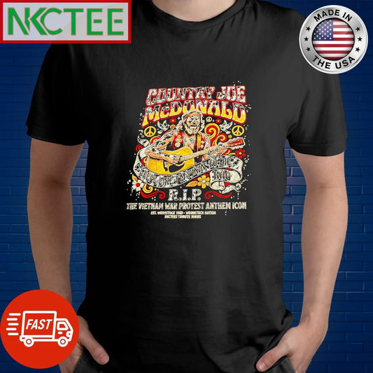 Woodstock 1969 Legend Country Joe McDonald Memorial Tee by Nkctees