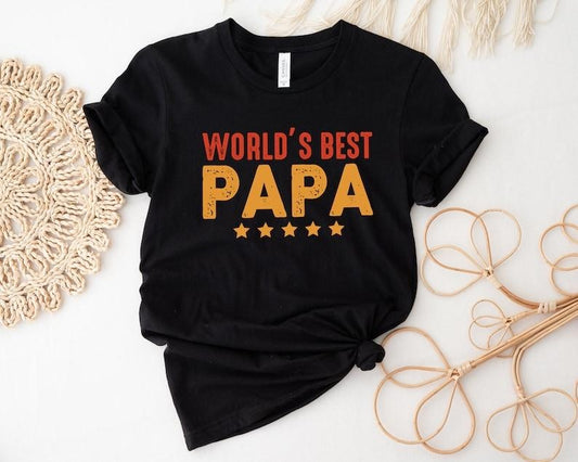 World's Best Papa Shirt, Best Papa Shirt, New Dad Shirt, Dad Shirt, Father Figure Shirt, Daddy Shirt, Father's Day Shirt,...
