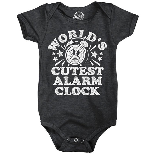 Worlds Cutest Alarm Clock Baby Bodysuit Funny Sarcastic Graphic Novelty Jumper For Infants Funny Baby Onesies Funny...