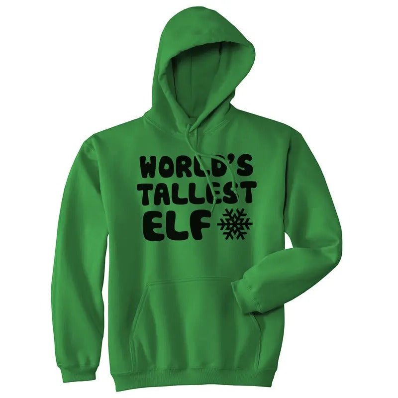Worlds Tallest Elf Funny Christmas Vacation Hoodie Hilarious Cool Joke Sweater Funny Hoodies Christmas Hoodie Novelty...