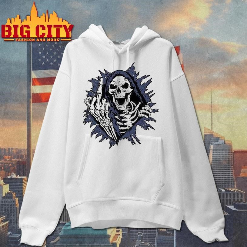 Worry Club Bone Daddy Skeleton Middle Finger Shirt