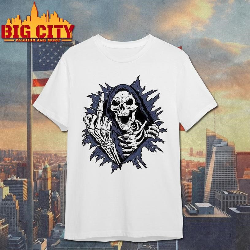 Worry Club Bone Daddy Skeleton Middle Finger Shirt