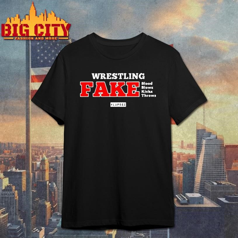 Wrestling Fake Blood Blows Kicks Throws Lapseo Logo Shirt