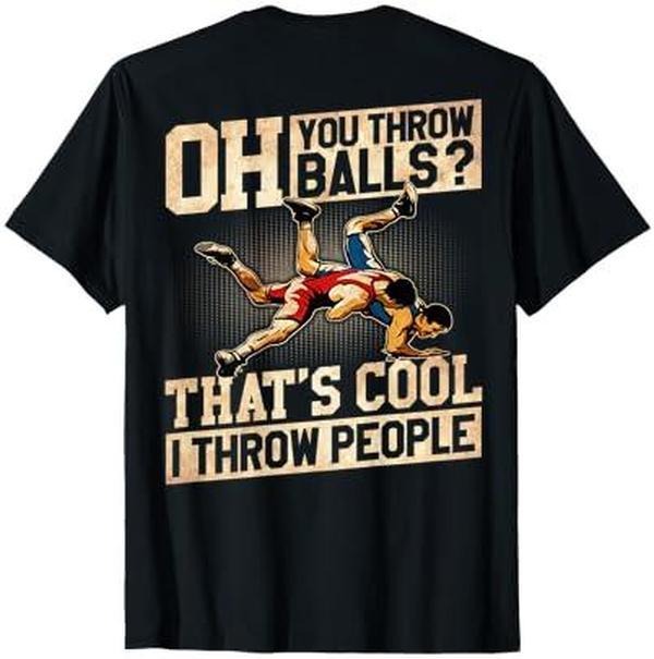 Wrestling I Throw People Funny Gift For Wrestler Backside T-Shirt Hoodie, Sweatshirt | WearSparks.com
