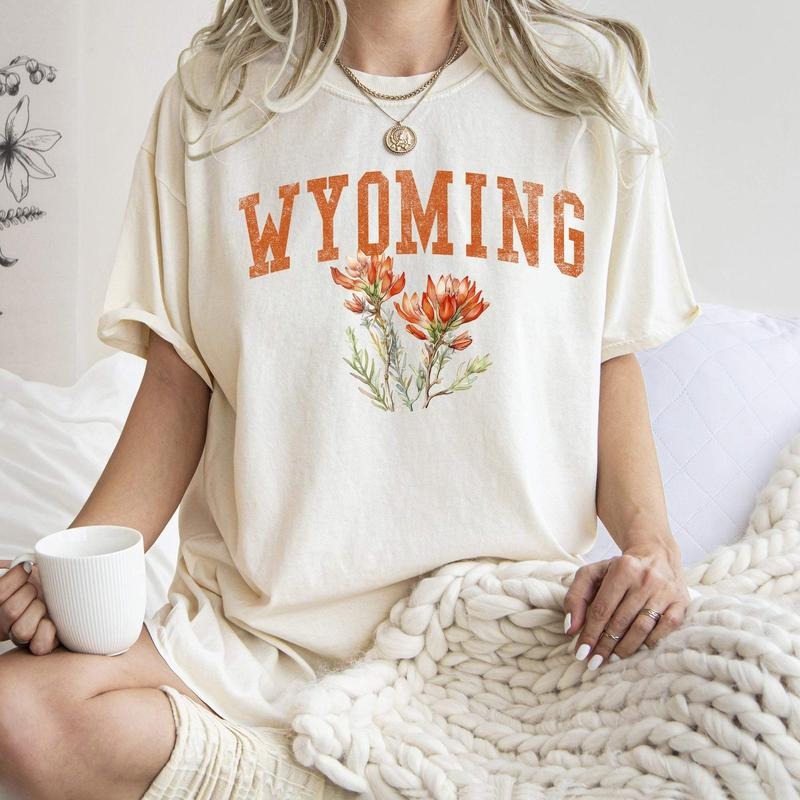 Wyoming State Flower Comfort Colors Tshirt, Women's Hoodie, Sweatshirt | WearSparks.com