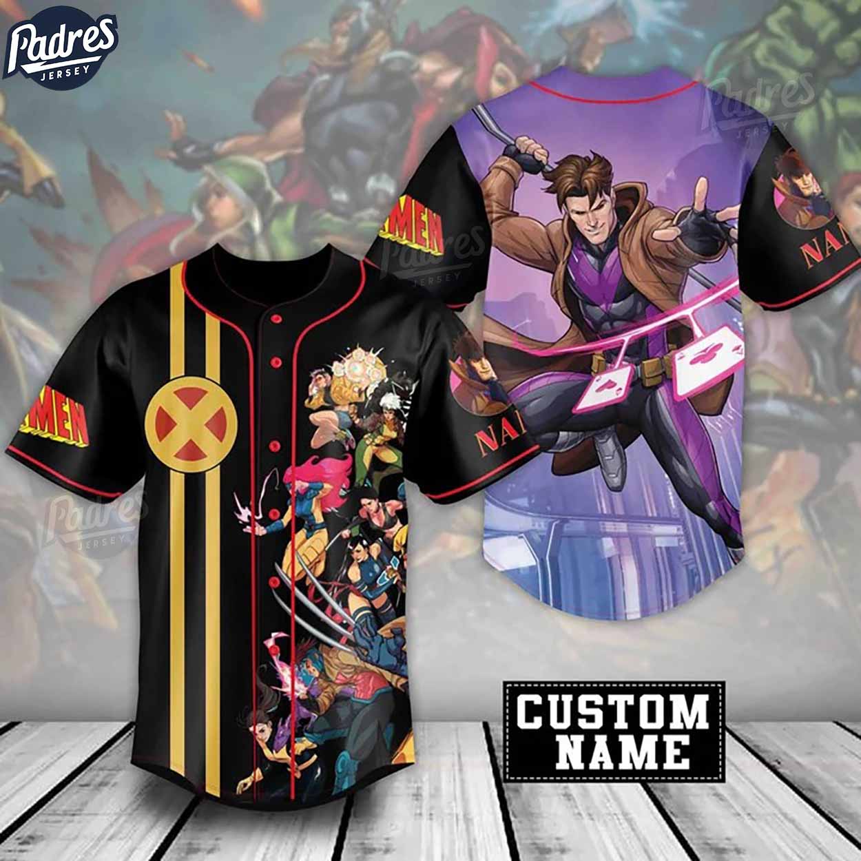 X-Men 97 Gambit Baseball Jersey - Padres Jersey Oasis: Elevate Your Baseball Style Game T-Shirts, Hoodie,... (Image 1)
