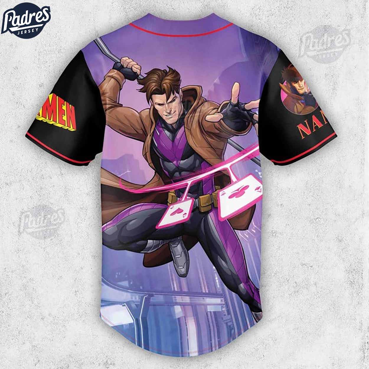 X-Men 97 Gambit Baseball Jersey - Padres Jersey Oasis: Elevate Your Baseball Style Game T-Shirts, Hoodie,... (Image 3)