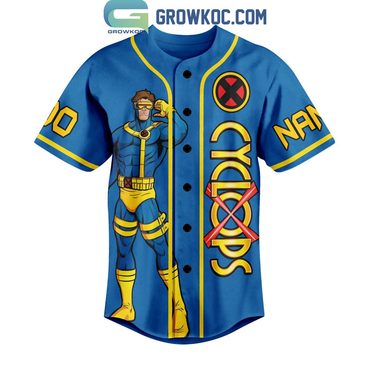 X-Men Cyclops To ME My X-Men Personalized Baseball Jersey