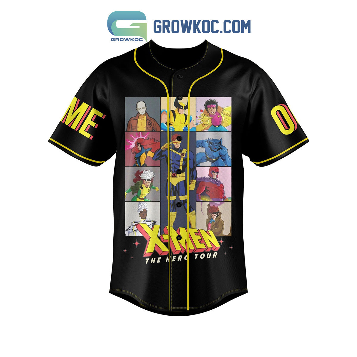 X-Men The Hero Tour Fan Love Personalized Baseball Jersey