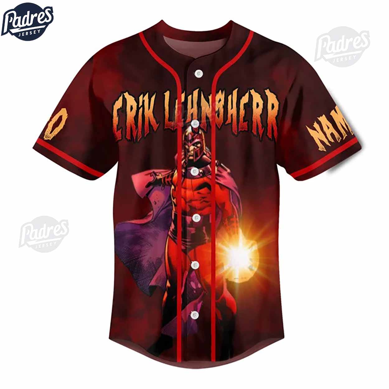 X-Men The Magneto Was Right Erik Lehnsherr Baseball Jersey - Padres Jersey Oasis: Elevate Your Baseball Style... (Image 2)