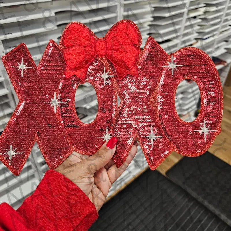 XOXO Bow Sequin Patch ONLY T-Shirts, Hoodie, Sweatshirt | WearSparks.com