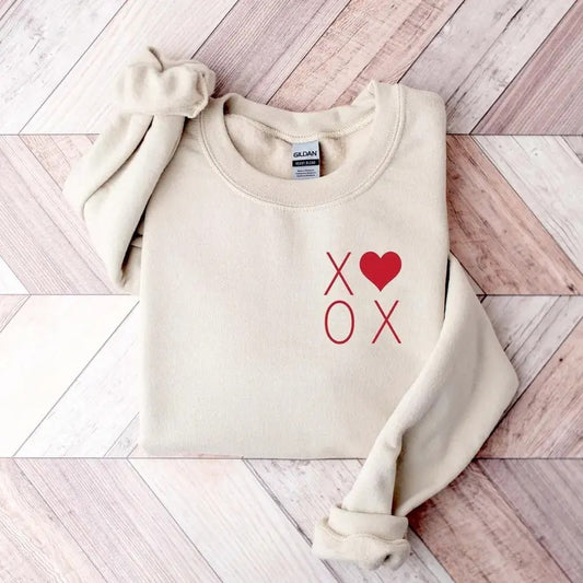 XOXO Valentines Cute T-shirt for Her Or Him - Valentine's Gift, Sweatshirt or Hoodie, Ideal For Gifting