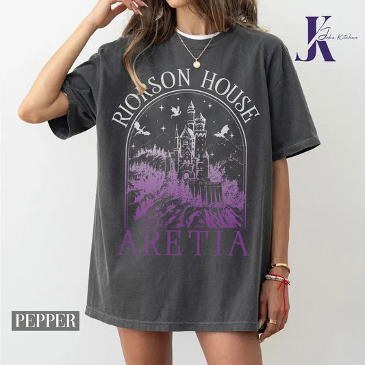 Xaden Riorson House Comfort Colors Shirt, Iron Flame Shirt, Fourth Wing Shirt, Violet Sorrengail Silver One Basgiath War...