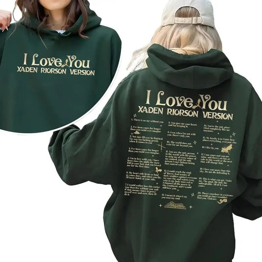 Xaden Riorson Quote Sweatshirt, Fourth Wing Book Quotes, Xaden Fourth Wing Merch, Xaddy Shirt, I Love You In Book Quotes,...
