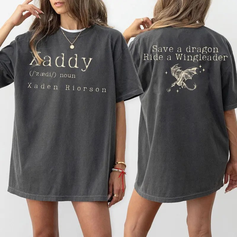 Xaden Riorson Shirt, Xaddy Shirt, Xaden Fourth Wing Shirt, Fourth Wing Merch, Save A Dragon Shirt, Basgiath War College,...
