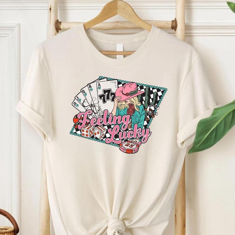 Y2K 90's Cowgirl Sweatshirt, Ace Card Cowboy Sweatshirt, Feeling Lucky Western Shirt, Poker Card Shirt, Country Girl...
