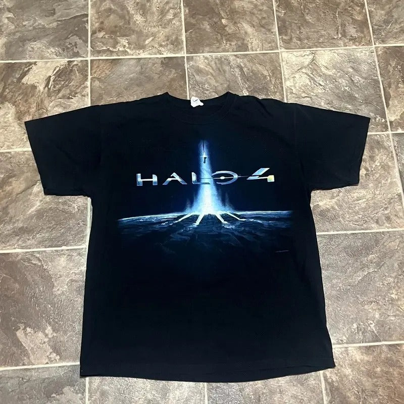 Y2K Halo Tee dated 2012 T-Shirt Cotton Menswear Cotton Menswear Top Decoration Unisex Print Hoodie, Sweatshirt