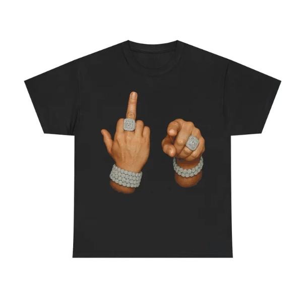 Y2k FU Hand T-Shirt, Unisex Vintage Graphic Tees Gothic Grunge Y2k Emo Scene Amity Affliction Style Clothes Women...