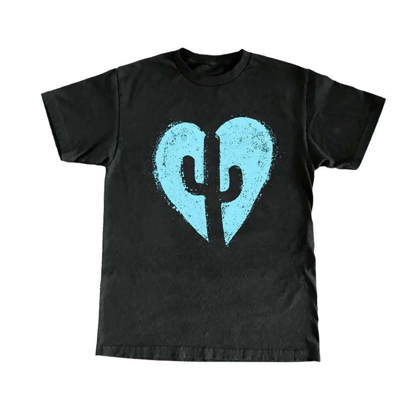 Y2k Heart Black T-Shirt- y2k tshirt-Unisex T Shirt - graphic tee Menswear Top Tshirt Hoodie, Sweatshirt | WearSparks.com