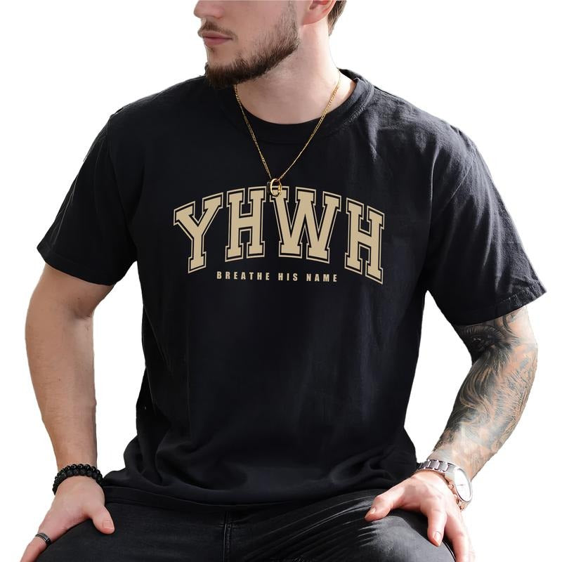YHWH Breath His Name Tee, Varsity YHWH Shirt, Yahweh Shirt, Aesthetic Christian Tee, Jesus Apparel, Religious Outfit,...