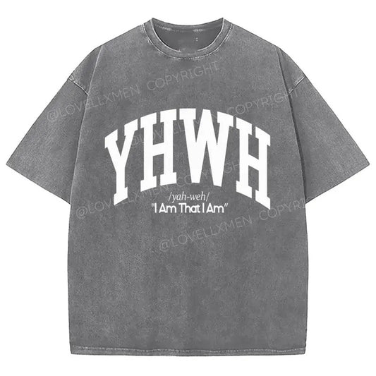 YHWH Washed T-Shirt, Christian Jesus  t shirts, Vintage 90s Graphic Tee Gift Womenswear Top Cotton Hoodie, Sweatshirt