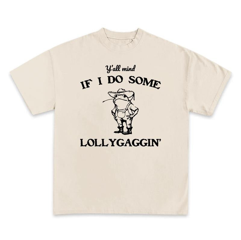 Yall Mind If I do some Lollygagging Shirt, Cowboy Frog Meme Shirt, Western Frog Shirt, Retro 90s Frog Graphic Tee, Frog...