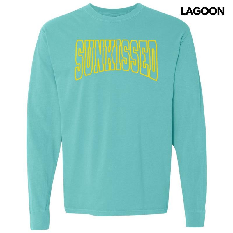 Yellow Sunkissed Puff Long Sleeve Comfort Colors T-Shirt Hoodie, Sweatshirt | WearSparks.com