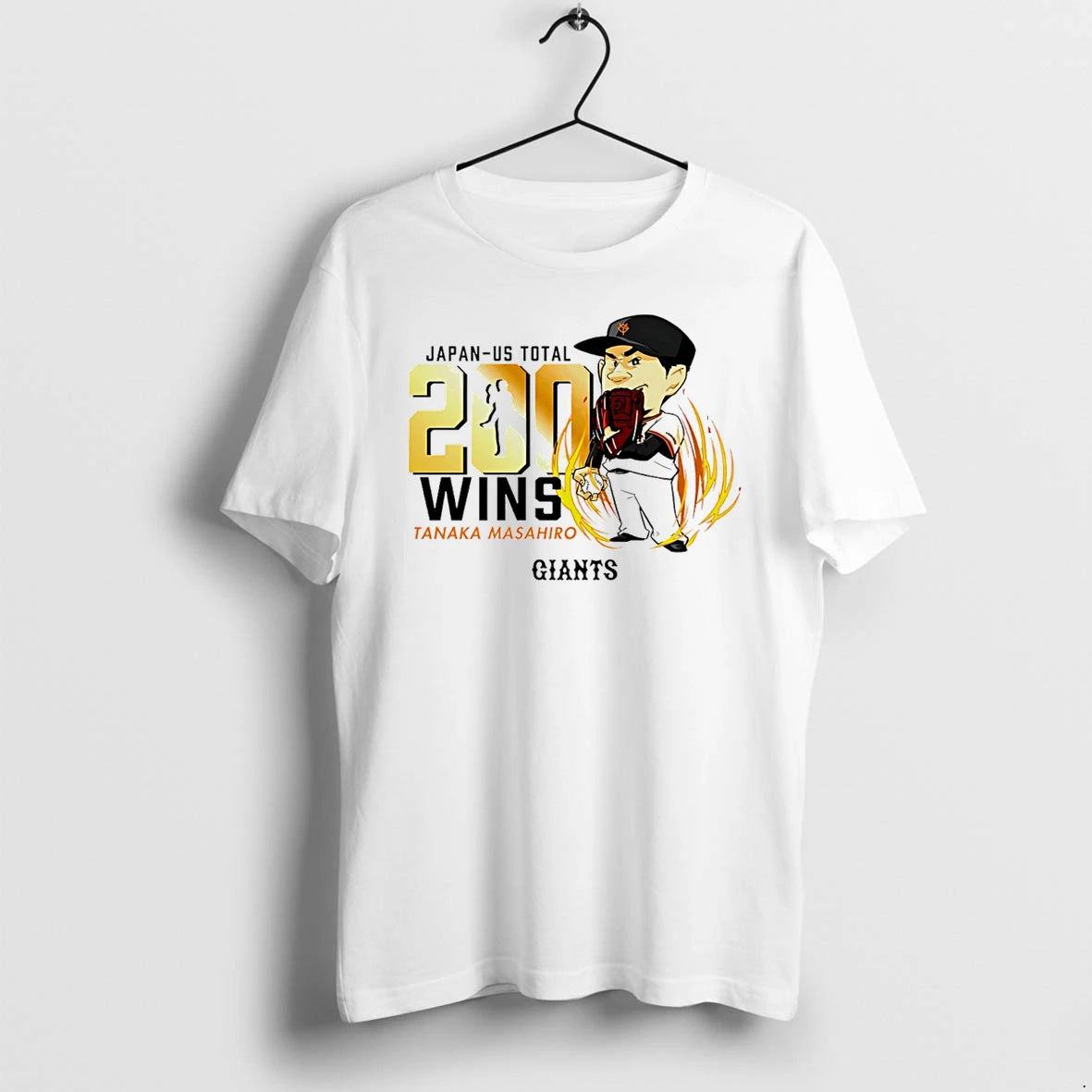Yomiuri Masahiro Tanakas 200th Victory Japan Us Total Caricature Tshirts Sweater