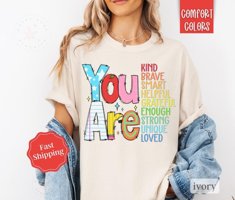 You Are Kind Teacher Shirt Comfort Colors, Teacher  Tshirt, Gift For Teacher Hoodie, Sweatshirt | WearSparks.com