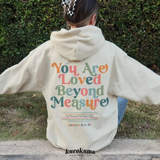 You Are Loved Bible Verse Hoodie, Christian Faith Based Clothing,  Mental Health Gift Cotton Womenswear T-Shirts, Sweatshirt