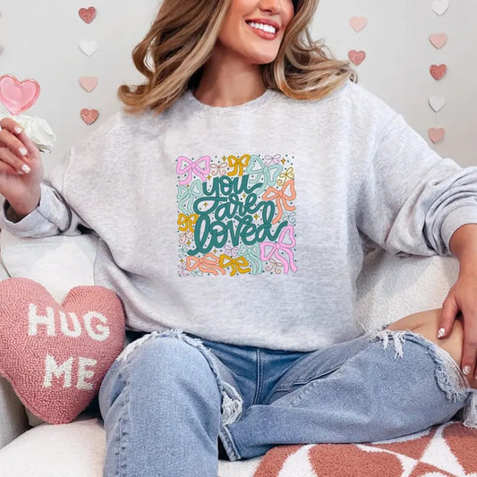 You Are Loved Valentines Printed Sweatshirt, Dump Heart Sweatshirt, Valentines Comfort Colors T Shirt, Good Vibes Gift...