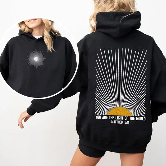 You Are The Light Of The World, Faith, Christian, Bible, Religious Hoodie, Hooded Sweatshirt T-Shirts | WearSparks.com