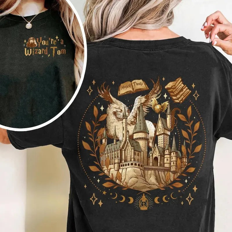 You Are a Wizard Tom Comfort Colors T-Shirt, Wizard Castle Book Tshirt, HP Inspired Gift, Believe In Magic, Wizarding...