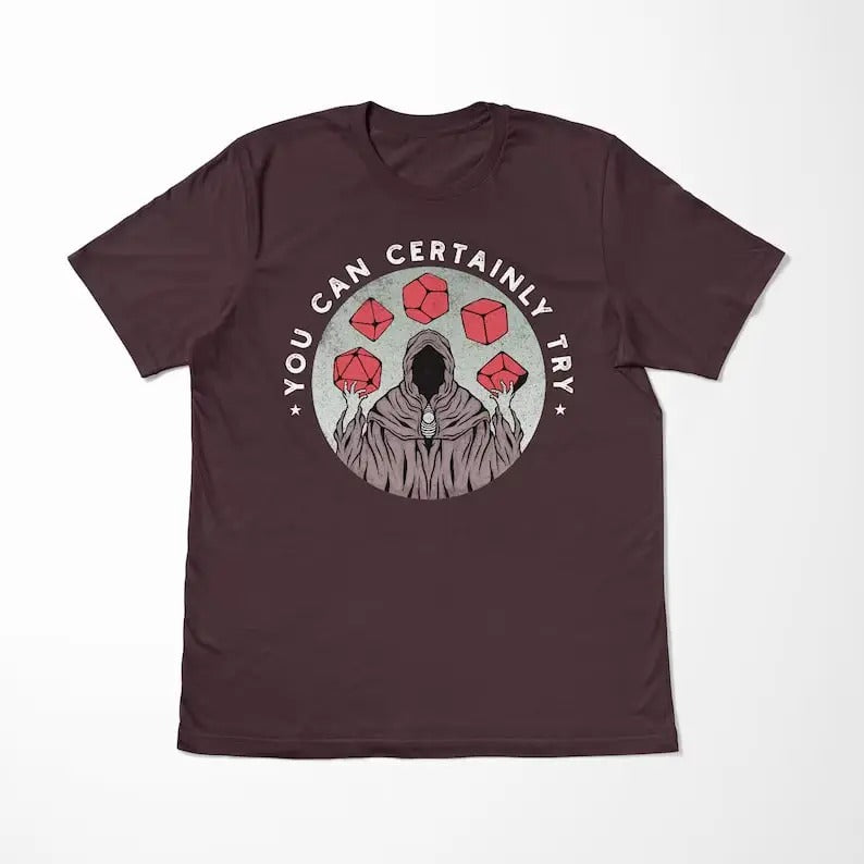 You Can Certainly Try Shirt, DM, Dnd gift, GM, Dice, Natural 20, Dungeons and Dragons Vintage Inspired Sweatshirt,...