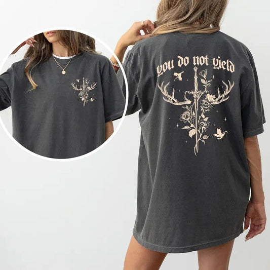 You Do Not Yield Comfort Colors Shirt, Bookish Tee, Fantasy Reader T-shirt, Book Lovers Clothing, Gift For Book Lovers...