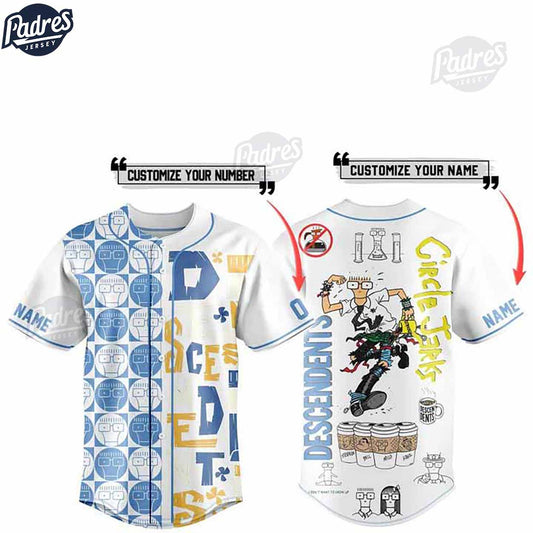 You Got Your Descendents In My Circle Jerks Custom Baseball Jersey - Padres Jersey Oasis: Elevate Your Baseball... (Image 1)