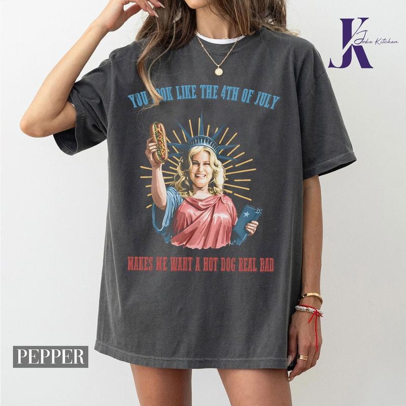 You Look Like The 4th Of July Makes Me Want A Hot Dog Real Bad Shirt, Funny 4th Of July Gift Shirt, Funny Meme Shirt,...