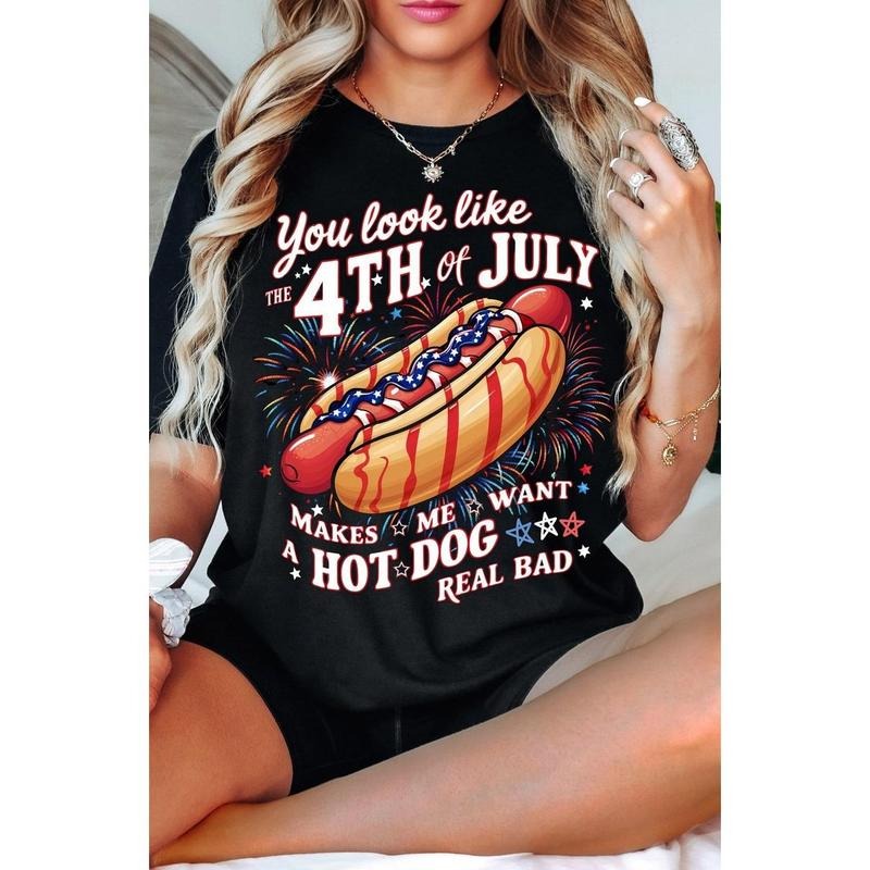 You Look Like the 4th of July Shirt Retro America Hot dog Shirt Funny 4th July Png, Freedom, American, For Black and Dark...