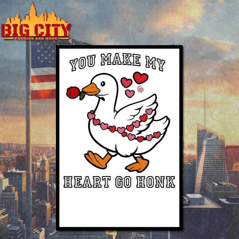 You Make Goose Heart Valentine Pun Cute Humorous Shirt