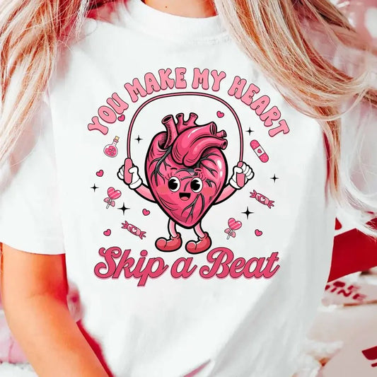 You Make My Heart Skip A Beat Shirt, Cardiology Valentine Shirt, Valentine Cardiac Nurse Shirt, Valentines Day Nurse...